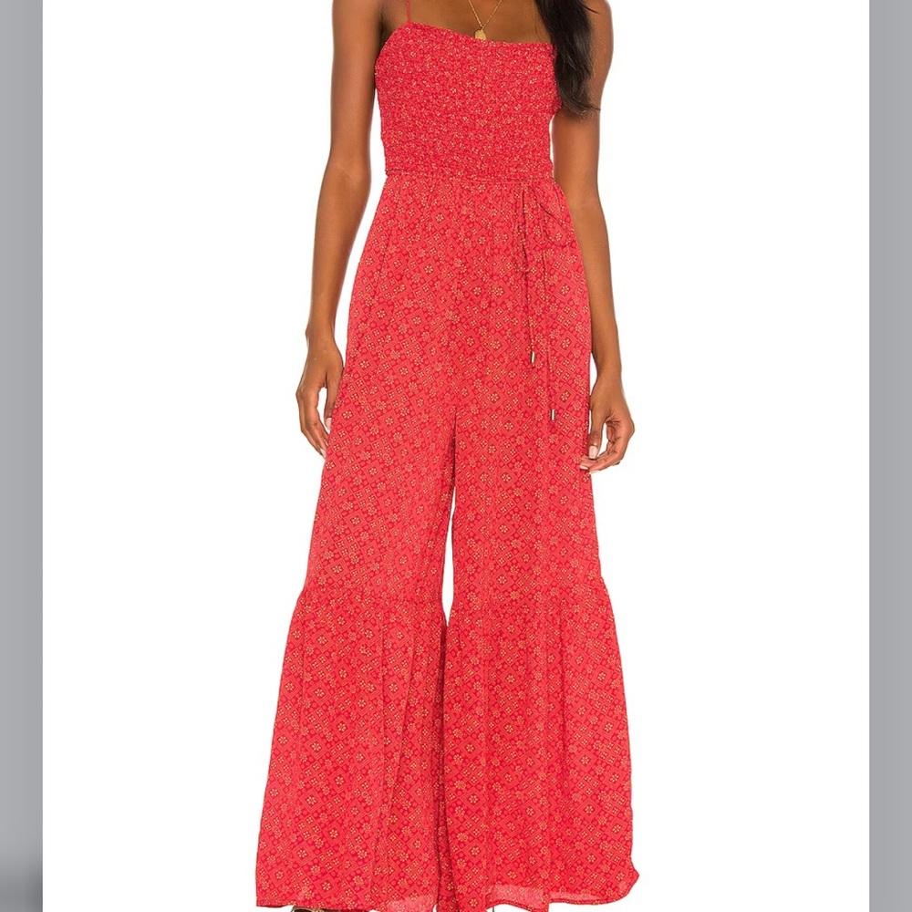 Free People Red Jumpsuit
